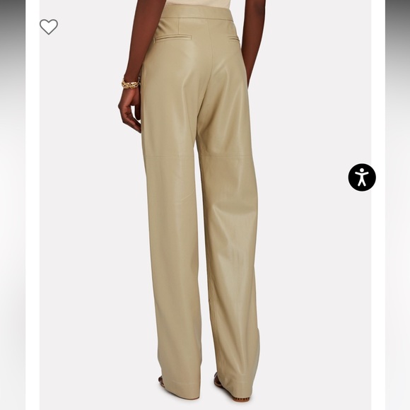NWT Matériel Vegan Leather Pants w pleat - Picture 4 of 7